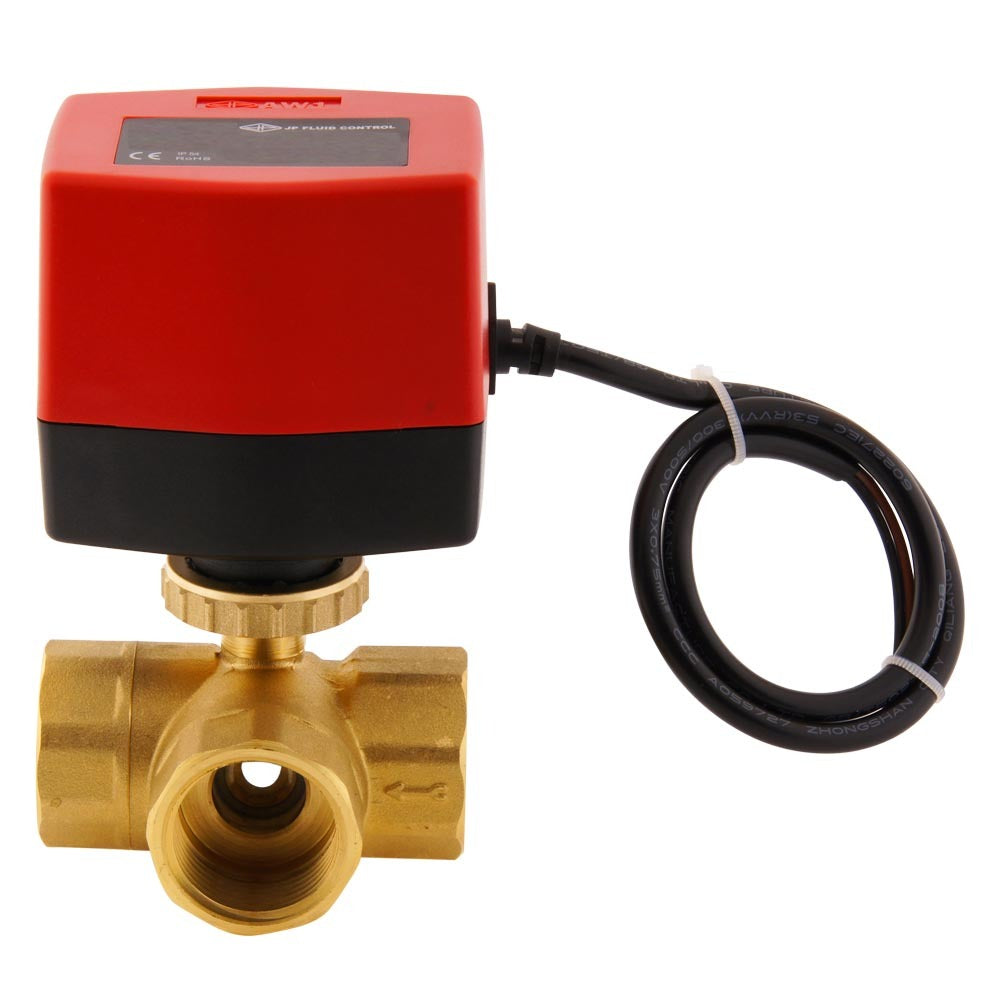 Electrical Ball Valve BW3 1'' 3-way 230V AC relay