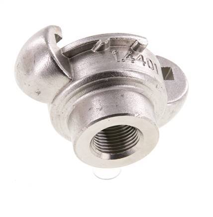 Acero inoxidable DN 15 DIN 3489 Acoplamiento de garras giratorias Rp 3/8'' hembra