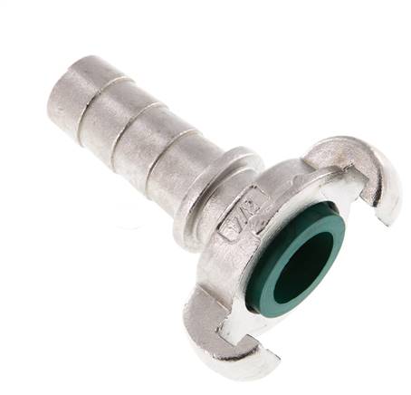 Acero inoxidable DN 15 DIN 3489 Acoplamiento de garras giratorio Barra de manguera de 19 mm (3/4'')