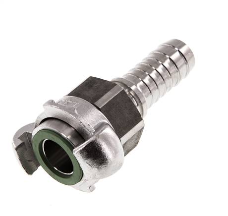 Acero inoxidable DN 15 DIN 3238 Acoplamiento de garras giratorio Barra de manguera de 19 mm (3/4'')