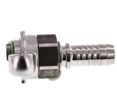 Acero inoxidable DN 15 DIN 3238 Acoplamiento de garras giratorio Barra de manguera de 19 mm (3/4'')