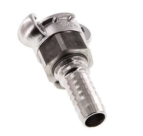 Acero inoxidable DN 15 DIN 3238 Acoplamiento de garras giratorio Barra de manguera de 19 mm (3/4'')