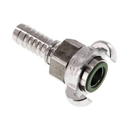 Acero inoxidable DN 15 DIN 3238 Acoplamiento de garras giratorio Barra de manguera de 19 mm (3/4'')