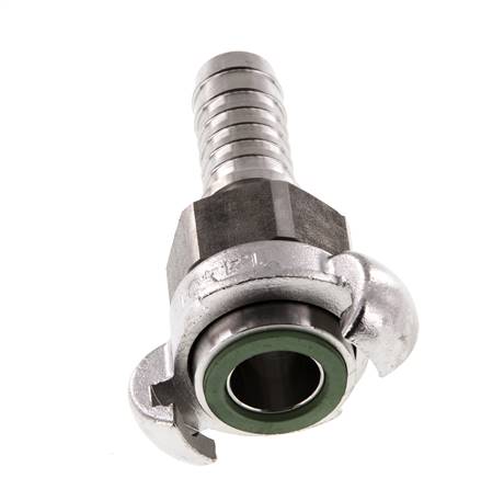 Acero inoxidable DN 15 DIN 3238 Acoplamiento de garras giratorio Barra de manguera de 19 mm (3/4'')
