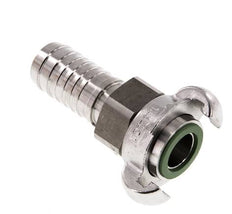 Acoplamiento de garras giratorio de acero inoxidable DN 18 DIN 3238 Barra de manguera de 25 mm (1'')