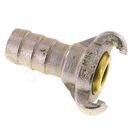 Hierro fundido DN 19 DIN 3489 Acoplamiento de garra giratoria Lengüeta para manguera de 25 mm (1'')