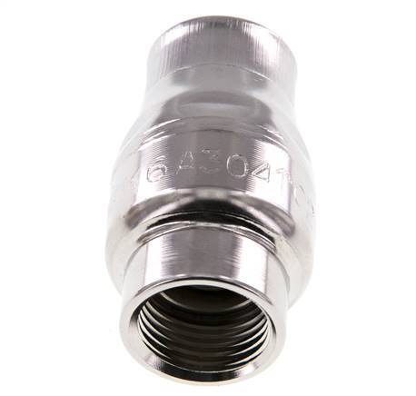 Válvula de retención G1/2'' de acero inoxidable 304 FKM (muelle ligero) 0,03-16bar - CLIS3E