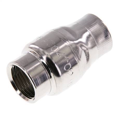 Válvula de retención G1/2'' de acero inoxidable 304 FKM (muelle ligero) 0,03-16bar - CLIS3E