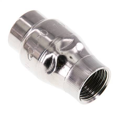 Válvula de retención G1/2'' de acero inoxidable 304 FKM (muelle ligero) 0,03-16bar - CLIS3E