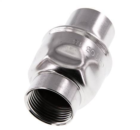 G1'' Acero Inoxidable 304 Válvula Antirretorno FKM 0.03-16bar (0.44-232psi) - Pasador Reforzado [8 Piezas]