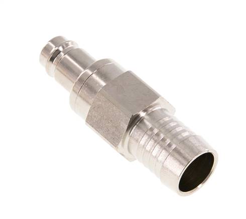 Latón niquelado DN 10 Tapón de acoplamiento de aire 19 mm Pilar de manguera Doble cierre