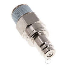 Nickel-plated Brass DN 10 Air Coupling Plug R 1/2 inch Male Double Shut-Off
