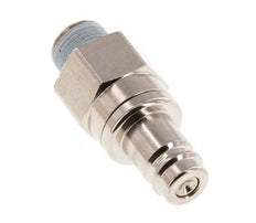 Nickel-plated Brass DN 10 Air Coupling Plug R 3/8 inch Male Double Shut-Off