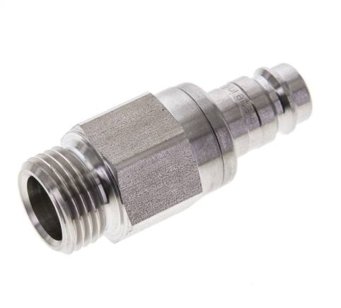 Acero inoxidable DN 10 Acoplamiento de aire Enchufe G 1/2 pulgada Macho Doble cierre