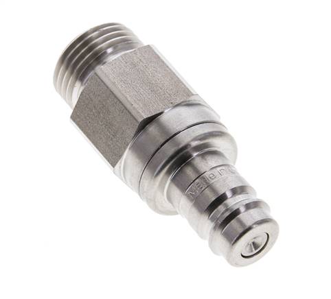 Acero inoxidable DN 10 Acoplamiento de aire Enchufe G 1/2 pulgada Macho Doble cierre