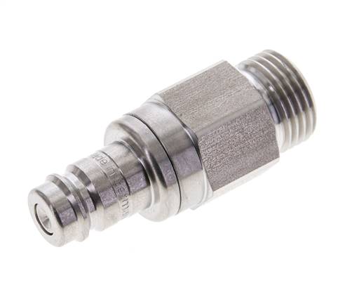 Acero inoxidable DN 10 Acoplamiento de aire Enchufe G 1/2 pulgada Macho Doble cierre