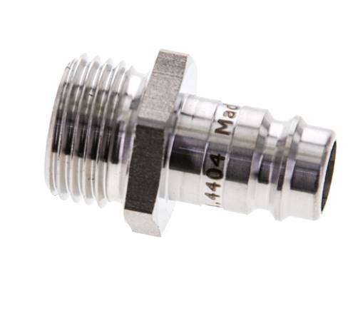 Acero inoxidable 316L DN 10 Acoplamiento de aire Enchufe G 1/2 pulgada Macho