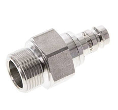 Stainless Steel 316L DN 10 Air Coupling Plug G 3/4 inch Male Double Shut-Off