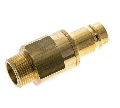 Brass DN 15 Air Coupling Plug G 3/4 inch Male Double Shut-Off