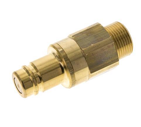 Brass DN 15 Air Coupling Plug G 3/4 inch Male Double Shut-Off