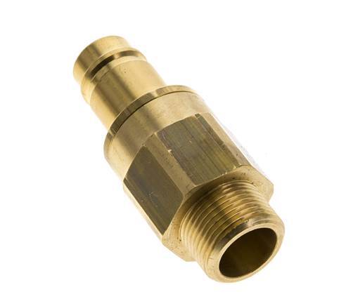 Brass DN 15 Air Coupling Plug G 3/4 inch Male Double Shut-Off