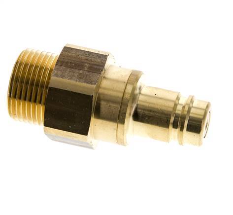 Brass DN 15 Air Coupling Plug G 1 inch Male Double Shut-Off