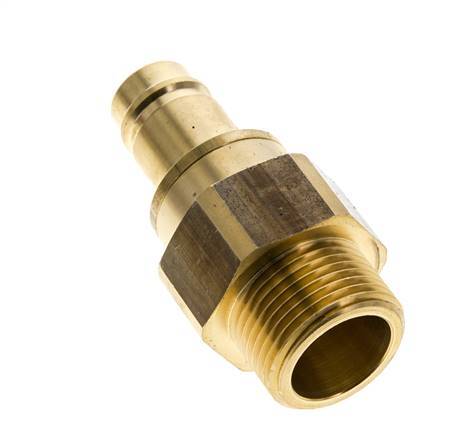 Brass DN 15 Air Coupling Plug G 1 inch Male Double Shut-Off
