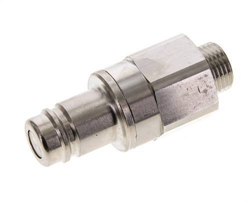 Nickel-plated Brass DN 15 Air Coupling Plug G 1/2 inch Male Double Shut-Off
