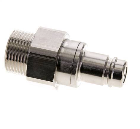 Nickel-plated Brass DN 15 Air Coupling Plug G 1 inch Male Double Shut-Off