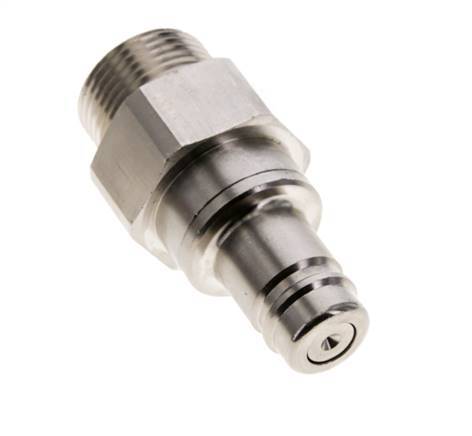 Nickel-plated Brass DN 15 Air Coupling Plug G 1 inch Male Double Shut-Off