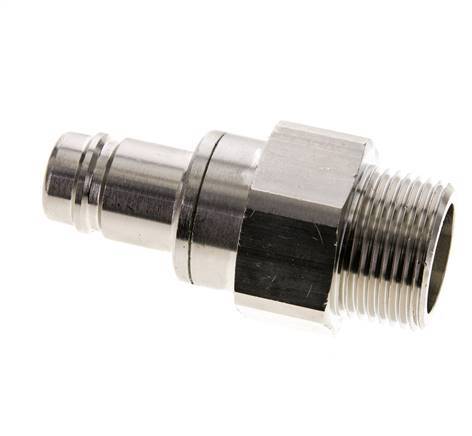 Nickel-plated Brass DN 15 Air Coupling Plug G 1 inch Male Double Shut-Off