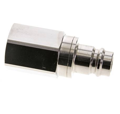 Nickel-plated Brass DN 19 Air Coupling Plug G 1 inch Female Double Shut-Off