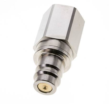 Nickel-plated Brass DN 19 Air Coupling Plug G 1 inch Female Double Shut-Off