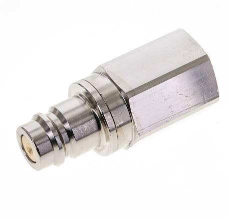 Nickel-plated Brass DN 19 Air Coupling Plug G 1 inch Female Double Shut-Off