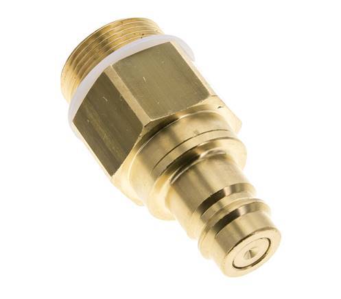 Brass DN 19 Air Coupling Plug G 1 1/4 inch Male Double Shut-Off