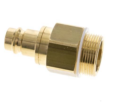 Brass DN 19 Air Coupling Plug G 1 1/4 inch Male Double Shut-Off