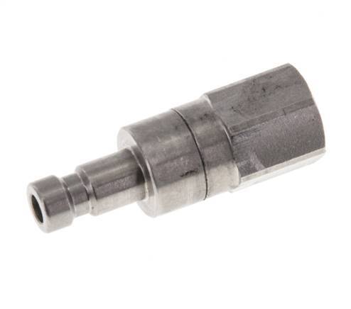 Stainless steel DN 2.7 (Micro) Air Coupling Plug M5 Female Double Shut-Off