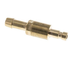 Brass DN 2.7 (Micro) Air Coupling Plug 5 mm Hose Pillar Double Shut-Off