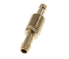 Brass DN 2.7 (Micro) Air Coupling Plug 5 mm Hose Pillar Double Shut-Off