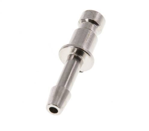 Nickel-plated Brass DN 2.7 (Micro) Air Coupling Plug 3 mm Hose Pillar [10 Pieces]