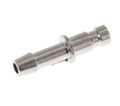 Nickel-plated Brass DN 2.7 (Micro) Air Coupling Plug 4 mm Hose Pillar [10 Pieces]
