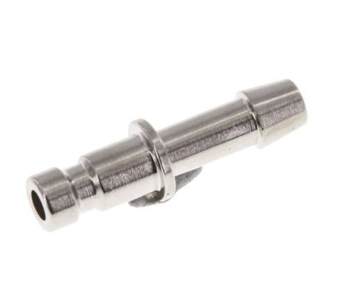 Nickel-plated Brass DN 2.7 (Micro) Air Coupling Plug 4 mm Hose Pillar [10 Pieces]