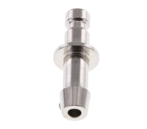 Nickel-plated Brass DN 2.7 (Micro) Air Coupling Plug 5 mm Hose Pillar [2 Pieces]