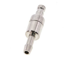 Latón niquelado DN 2,7 (Micro) Tapón de acoplamiento de aire 4 mm Pilar de manguera Doble cierre