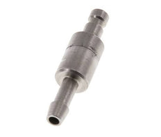 Stainless steel DN 2.7 (Micro) Air Coupling Plug 4 mm Hose Pillar Double Shut-Off