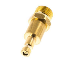 Brass DN 2.7 (Micro) Air Coupling Plug G 1/8 inch Male Double Shut-Off