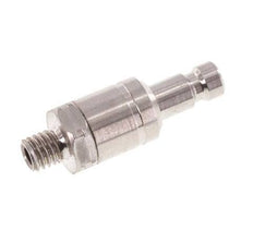 Stainless Steel 316L DN 2.7 (Micro) Air Coupling Plug M5 Male Double Shut-Off