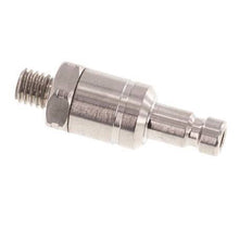 Stainless Steel 316L DN 2.7 (Micro) Air Coupling Plug M5 Male Double Shut-Off