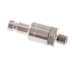 Stainless Steel 316L DN 2.7 (Micro) Air Coupling Plug M5 Male Double Shut-Off