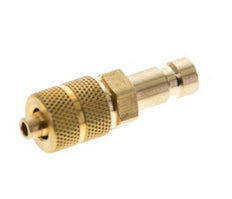 Brass DN 2.7 (Micro) Air Coupling Plug 3x4.3 mm Union Nut [2 Pieces]